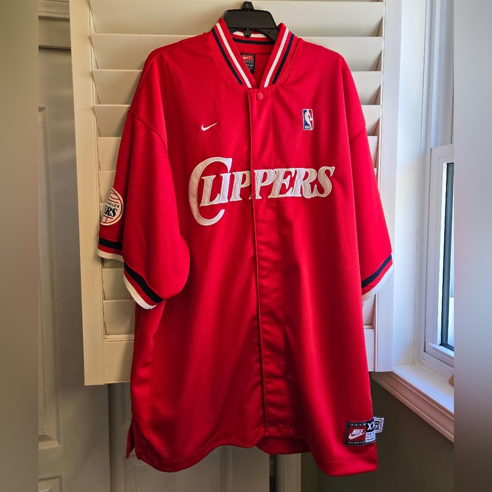 Vintage 00s NBA LOS ANGELES CLIPPERS NIKE WARM UP JERSEY